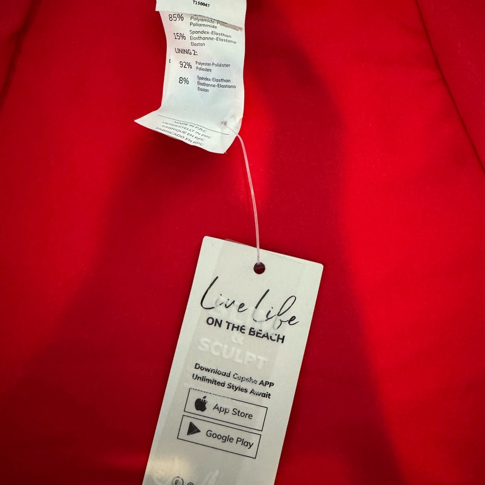 CUPSHE Red One-Piece Swimsuit NWT - Picture 4 of 9